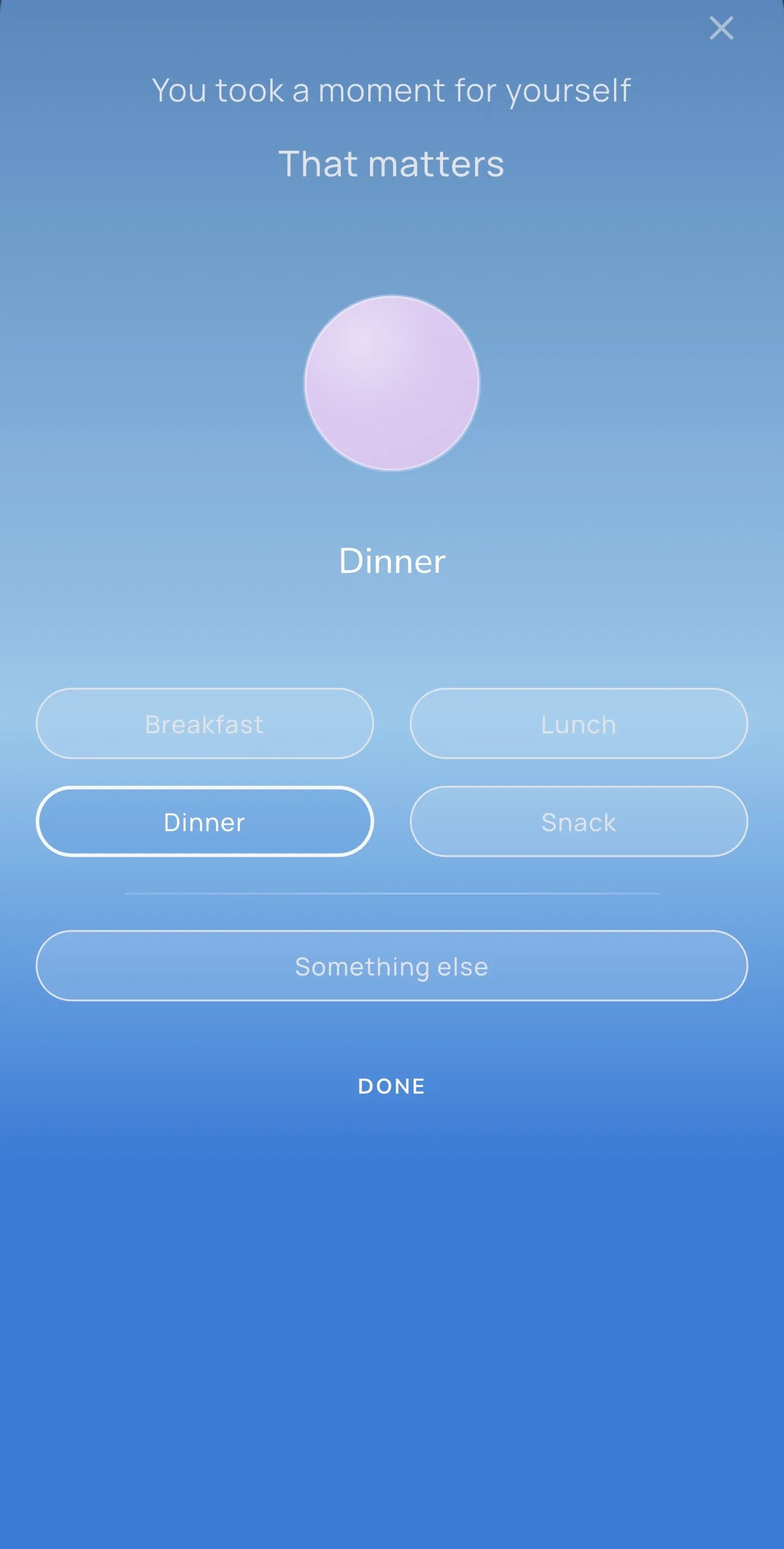 End of the meal