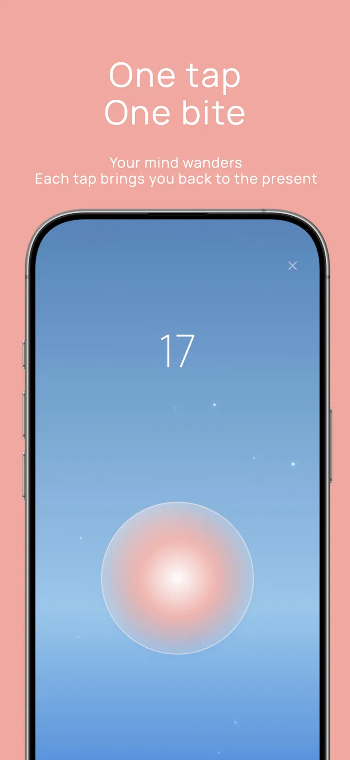 One tap, one bite: each tap brings you back to the present
