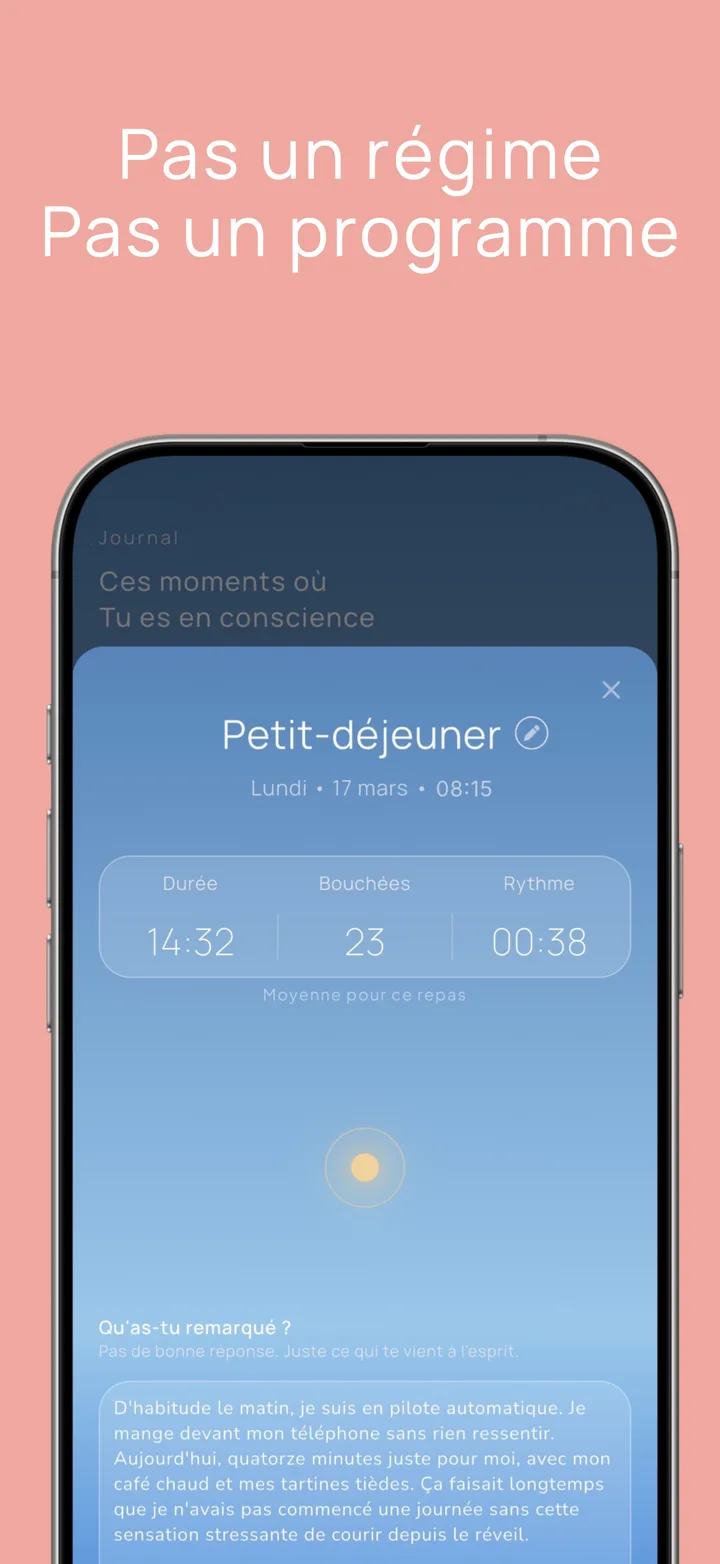 Pas un régime, pas un programme