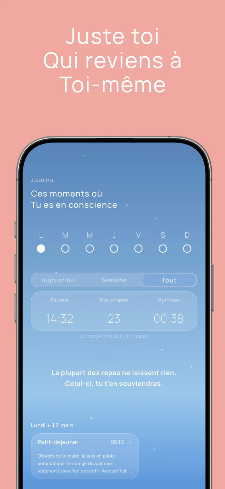 Juste toi qui reviens à toi-même